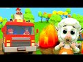 Wheels on the Firetruck | Fire Engine Song for Kids | Emergency Vehicles Song - LIVE