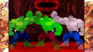 Marvel vs Capcom 2: Hulk, Hulk, and Hulk arcade playthrough