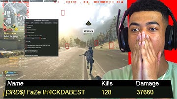 SPECTATING a 3RD PERSON HACKER in WARZONE! (128 KILLS SOLO)