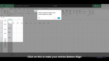 How to Align Text in Excel Online @Office365