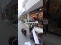 大型犬を散歩中のバリスタお姉さんを撮りました!