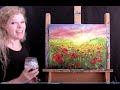 Sunrise Poppy Field | Paint and Sip for Adults | Step by Step Acrylic Painting Lesson