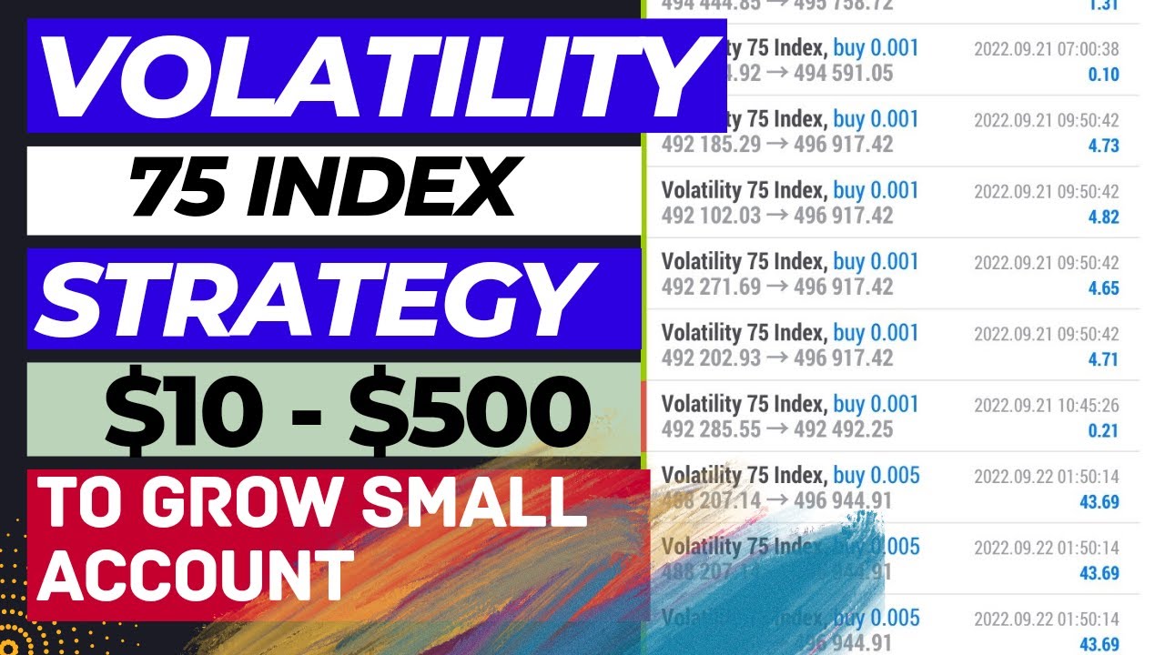 ACCOUNT FLIP 10$$ TO 500$$ TRADING VOLATILITY 75 - YouTube