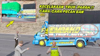 KECELAKAAN TRUK CABE TABRAK TRUK HINO,, GARA GARA PECAH BAN