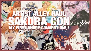 SakuraCon Artist Alley Haul  pick ups from my first anime convention  manga manhwa lots of fanart