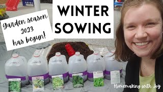 WINTER SOWING • start seeds with me • 2023 garden season