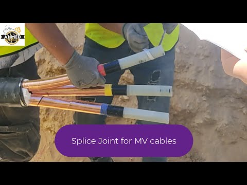      طريقة عمل وصلة كابل سويدي جهد متوسط مسلح بالمكبس الكهربي