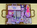 Stationery Unboxing - purple stationery items, password pencil case, back to School Supplies, eraser