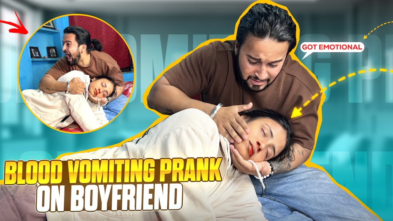 Blood Vomiting Prank On Him🩸He Got Serious😭 - Playboi Adi