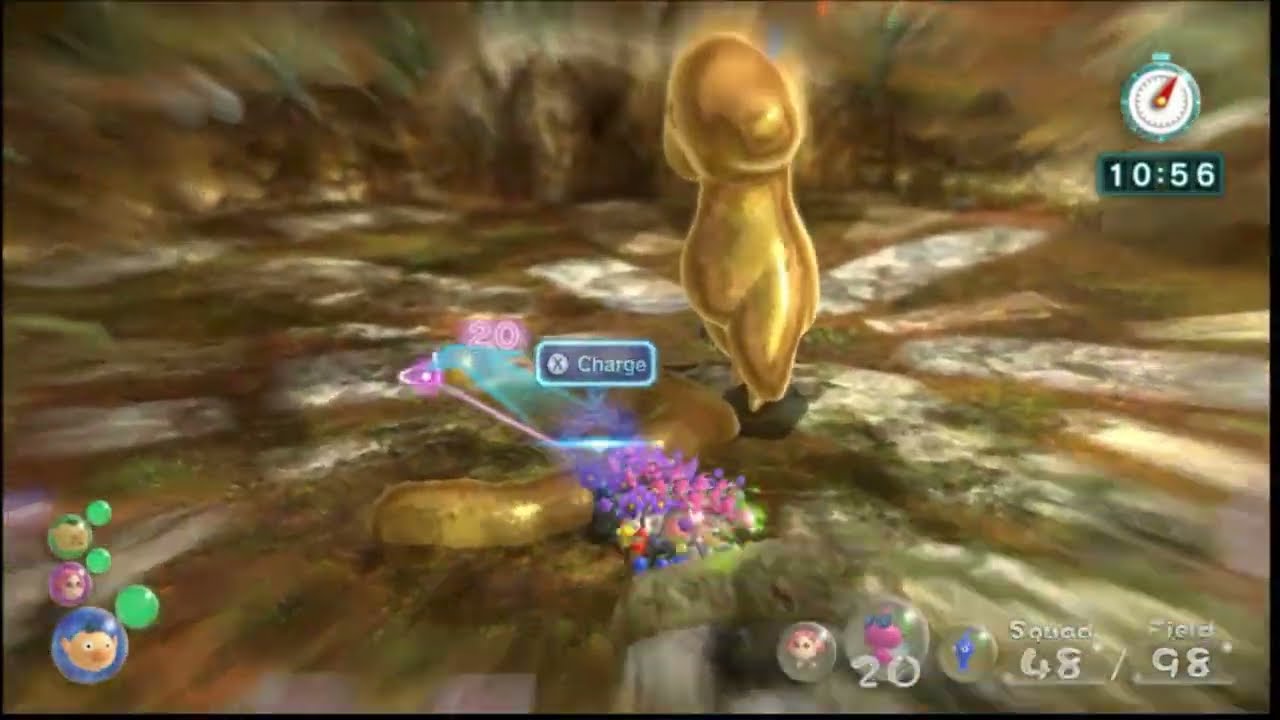 Pikmin 3 Deluxe Mission Mode #3 Quaggled Mireclops and Plasma Wraith (Platinum Rank/No Deaths)