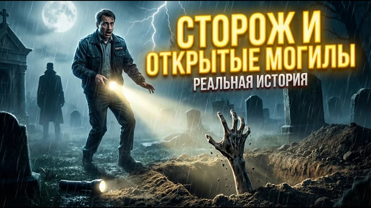 Сторож и открытые могилы. Страшная история.