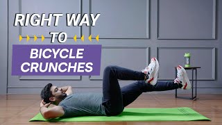 The Right Way To Bicycle Crunch | Bicycle Crunch | Crunch | Fitness Video | How to Crunch? I OZiva