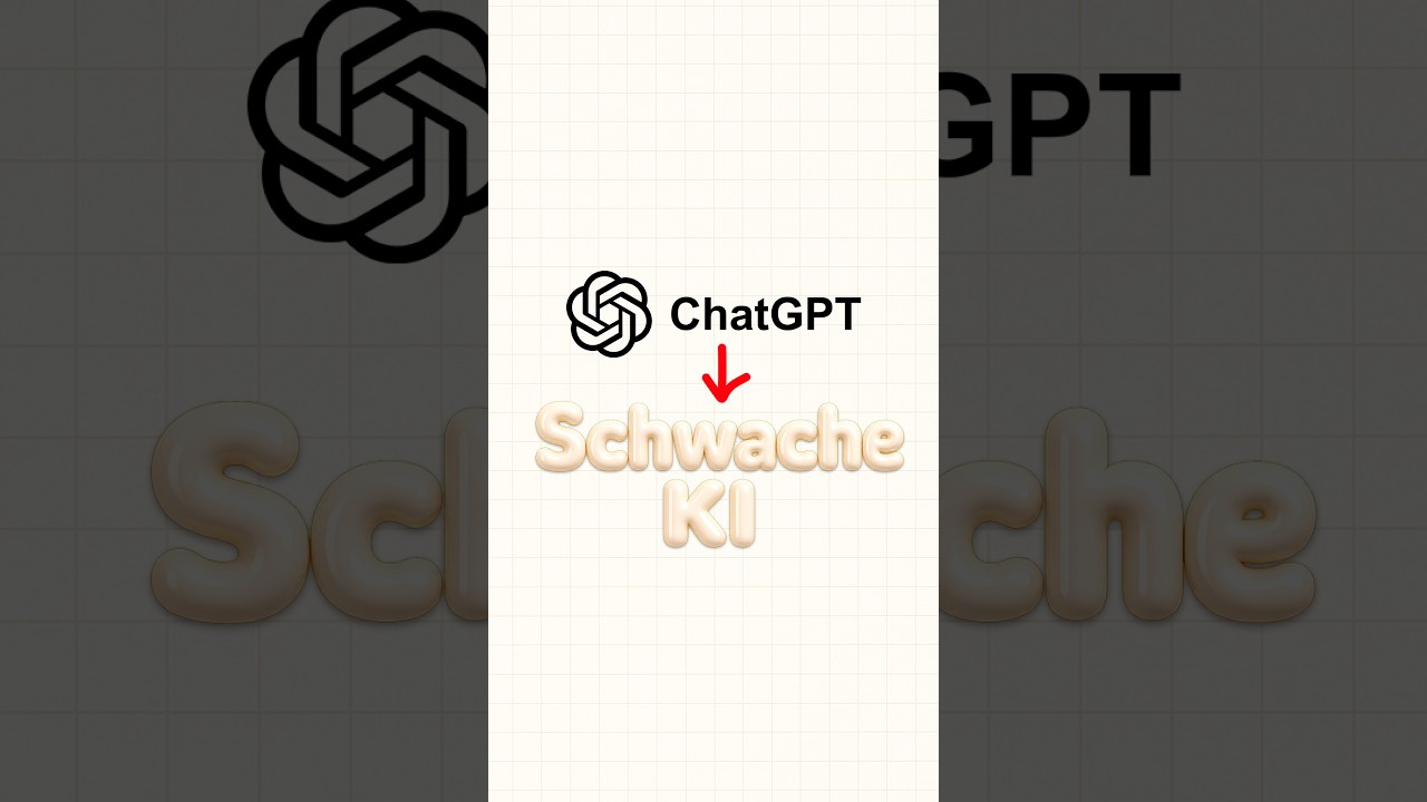 ChatGPT ist eine schwache KI 🤖 das wissen die meisten nicht ⚠️ #künstlicheintelligenz
