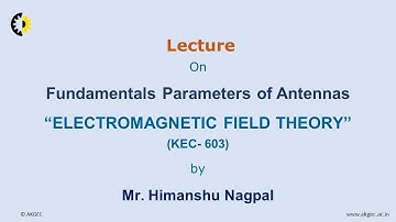 ELECTROMAGNETIC FIELD THEORY LECTURE 03 