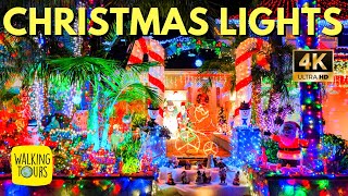 Christmas Lights Neighborhood Goes All Out  | Best Display in Orange County | 4K Walking Tour