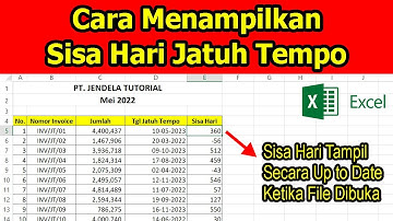 Cara Menampilkan Sisa Hari Jatuh Tempo di Excel