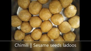 How to make chimili || How to make sesame seeds ladoos || Nagulachaviti prasadam ||  Immunity  food