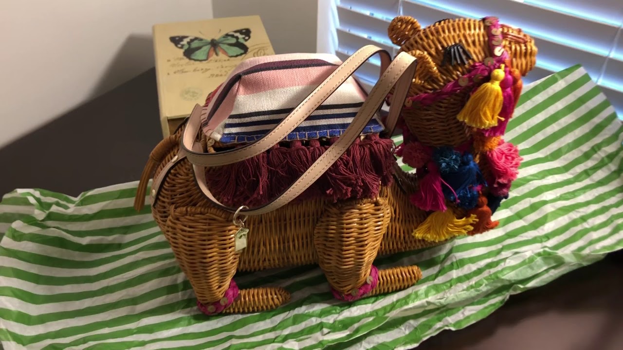 kate spade wicker camel