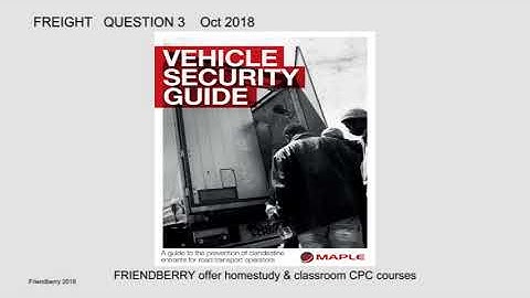 Freight Operator CPC Case Study video assistance - vehicle checks