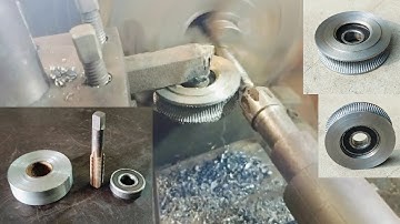 A simple idea for making a worm gear from a tap drill thread on a lathe | lathe work |