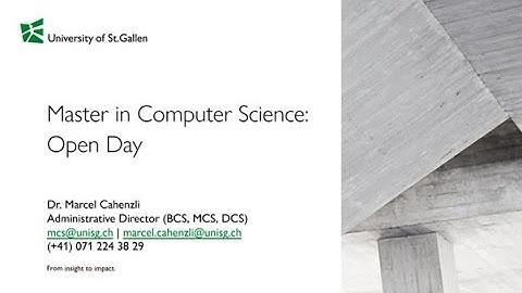 Computer Science Open Day | Master | University of St.Gallen