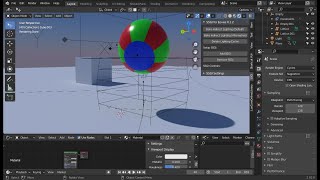 Animation of a jumping ball running along a path. Blender tutorial 2.9x Easy for beginners. Part 1