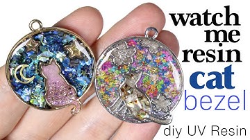 Watch me Resin Cat Bezel Charm Tutorial