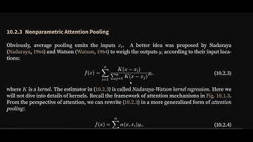 Deep learning 044 Attention Pooling: Nadaraya-Watson Kernel Regression
