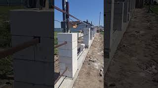 Забор из газобетона!#пеноблок #домизгазобетона #аэробел