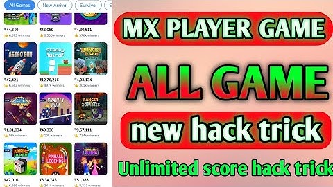 Mx player all  games hack trick mx player game se paise kamaye mx player auto score hack trick mx
