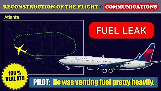 FUEL LEAK on takeoff. Emergency return | Delta Boeing 737-900 | Atlanta Hartsfield-Jackson, ATC