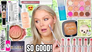 NEW DRUGSTORE MAKEUP TESTED 😍 FULL FACE FIRST IMPRESSIONS *so good* | KELLY STRACK