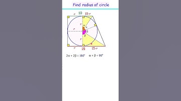 62) Circle in a trapezium. Find radius          #maths #geometry #olympiad
