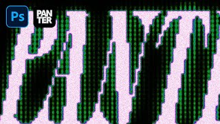 How to Create Pixelated Text Glitch Effect in Photoshop - VHS Analog