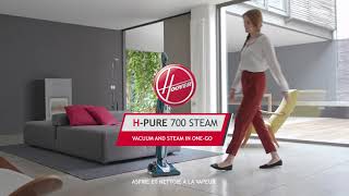 Balai à vapeur | Hoover - H-PURE 700 Steam - Vacuum and steam in one-go | 60s