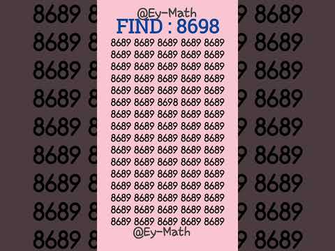 Put 'ur visual ability to the test by finding 8698 in 5 seconds #iq #youtubeshorts #ytshorts #shorts