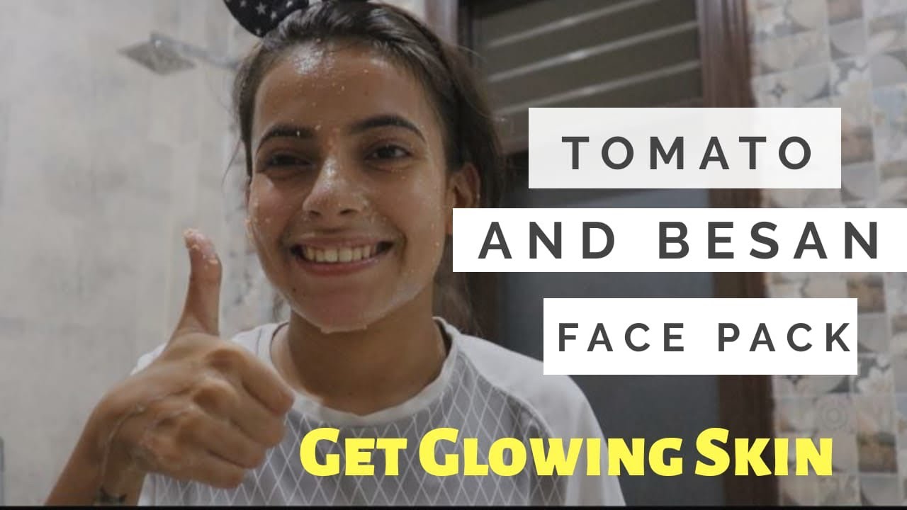 Tomato and Gram flour (besan) face pack for SunTanning and Glowing skin