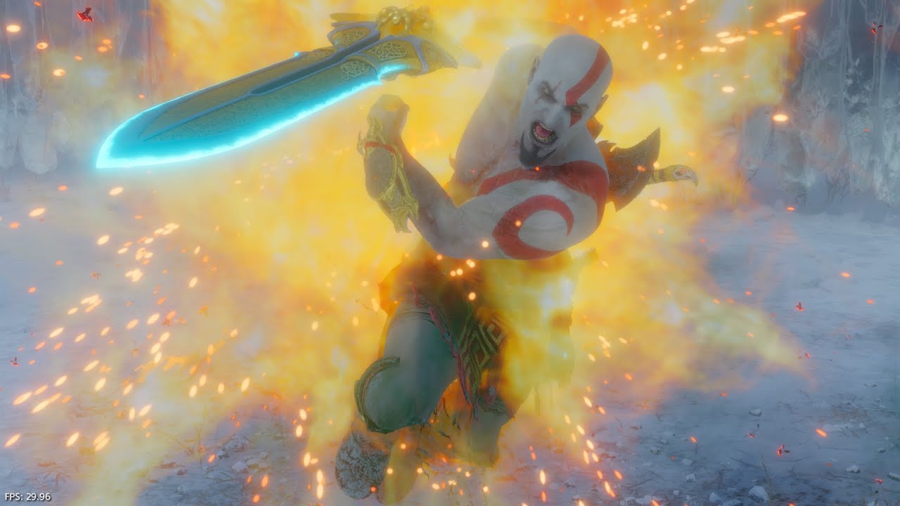 KRATOS WIELDS THE BLADE OF OLYMPUS - GOD RAGNAROK: VALHALLA #godofwar