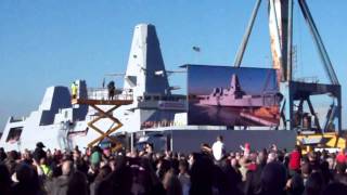 HMS Duncan is launched on the River Clyde 11th October 2010