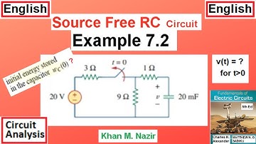 Example 7.2 || Source Free RC Circuit ||  Fundamentals of Electric Circuits (Alexander)