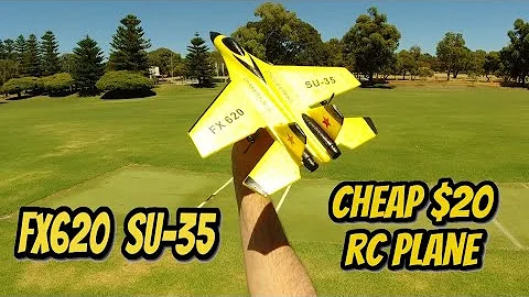 FX620 SU-35 Cheap 2 Channel $20 RC Jet Fighter Plane Review 🛩
