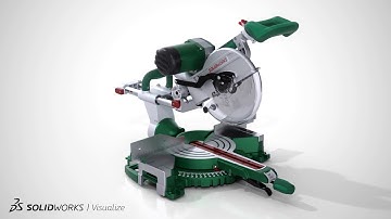SOLIDWORKS Visualize Miter Saw animation