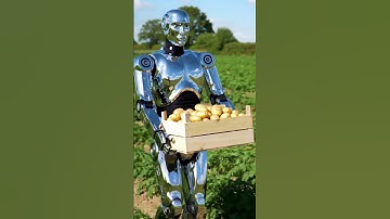 Farm Robot Carrying a Crate of Potatoes!