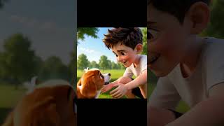 Este perrito jugando con un niño te alegrará el día