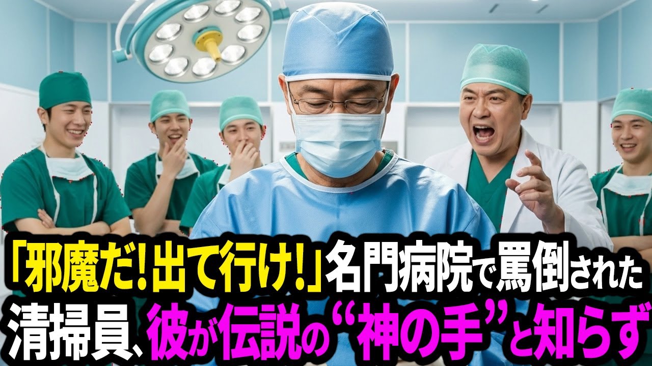 「邪魔だ！出て行け！」名門病院で罵倒された清掃員、翌朝VIP患者を救ったのは伝説の「神の手」である彼だった【面白きかな人生】