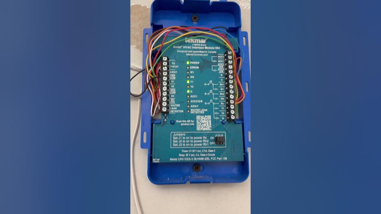 Tekmar Invita 564 two wires to thermostat / integrated control options