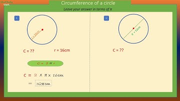 How to find Circumference of a Circle ( in terms of pi)