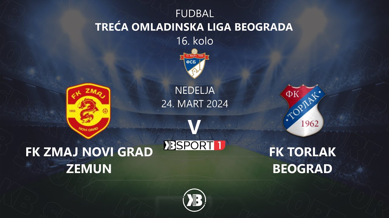 Omladinci: FK Zmaj Novi Grad (Zemun) - FK Torlak (Beograd) | 24.03.2024