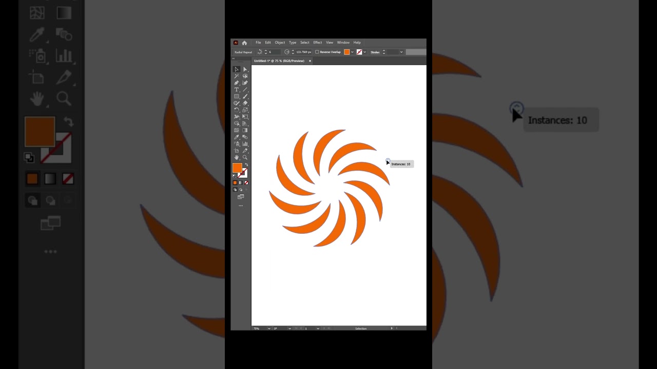 How to create radial repeat effect in illustrator !! 