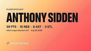 Anthony Sidden: 39 PTS, 5 3PM, 10 REB (POTG) | Adult League Boynton JCC